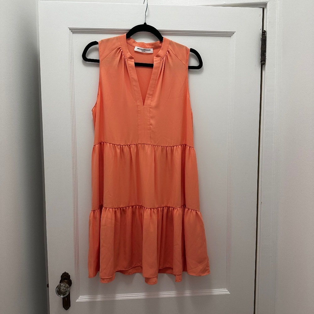 AMANDA UPRICHARD Saffron Dress In Coral M